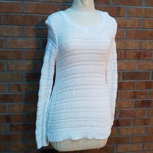 Michael Kors White Shimmer Woven Sweater- Small